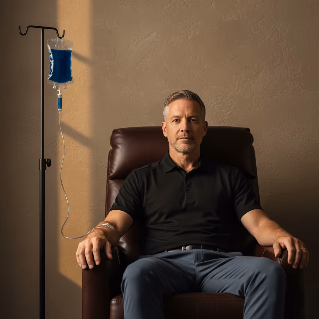 Patient consulting with Dr. Ched Garten at Paragon, symbolizing advanced non-surgical care for joint, tendon, muscle, and pain issues.