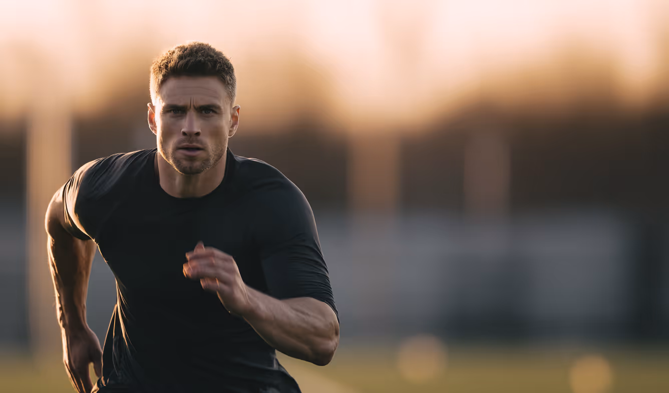 Dr. Ched Garten reviews x-ray with athletic patient, reflecting Paragon’s diagnostic precision and injury recovery expertise.