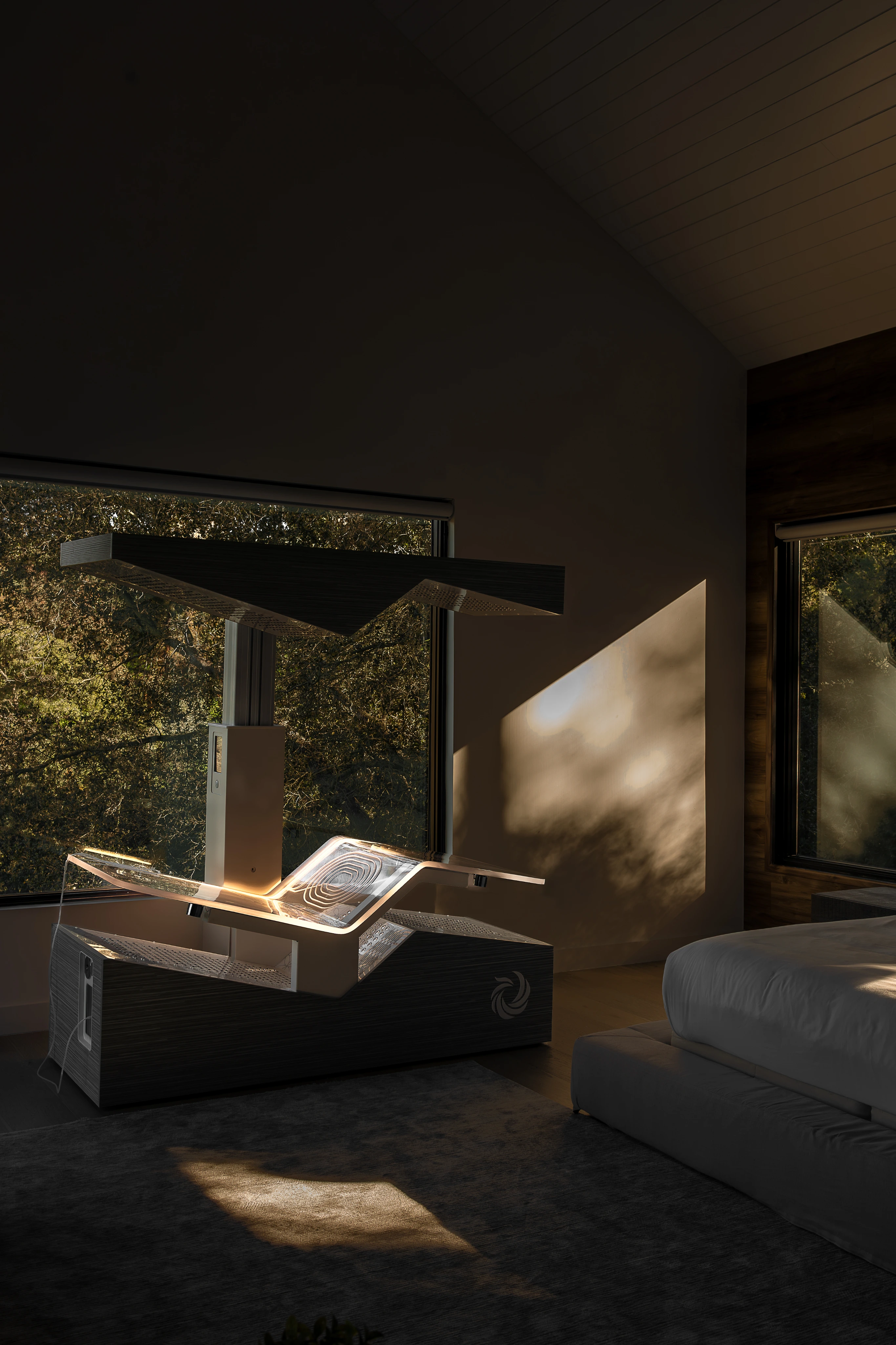 Ammortal Chamber in a softly lit recovery room