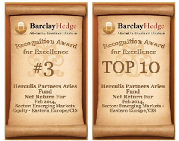 Barclay Hedge Recognition Award
