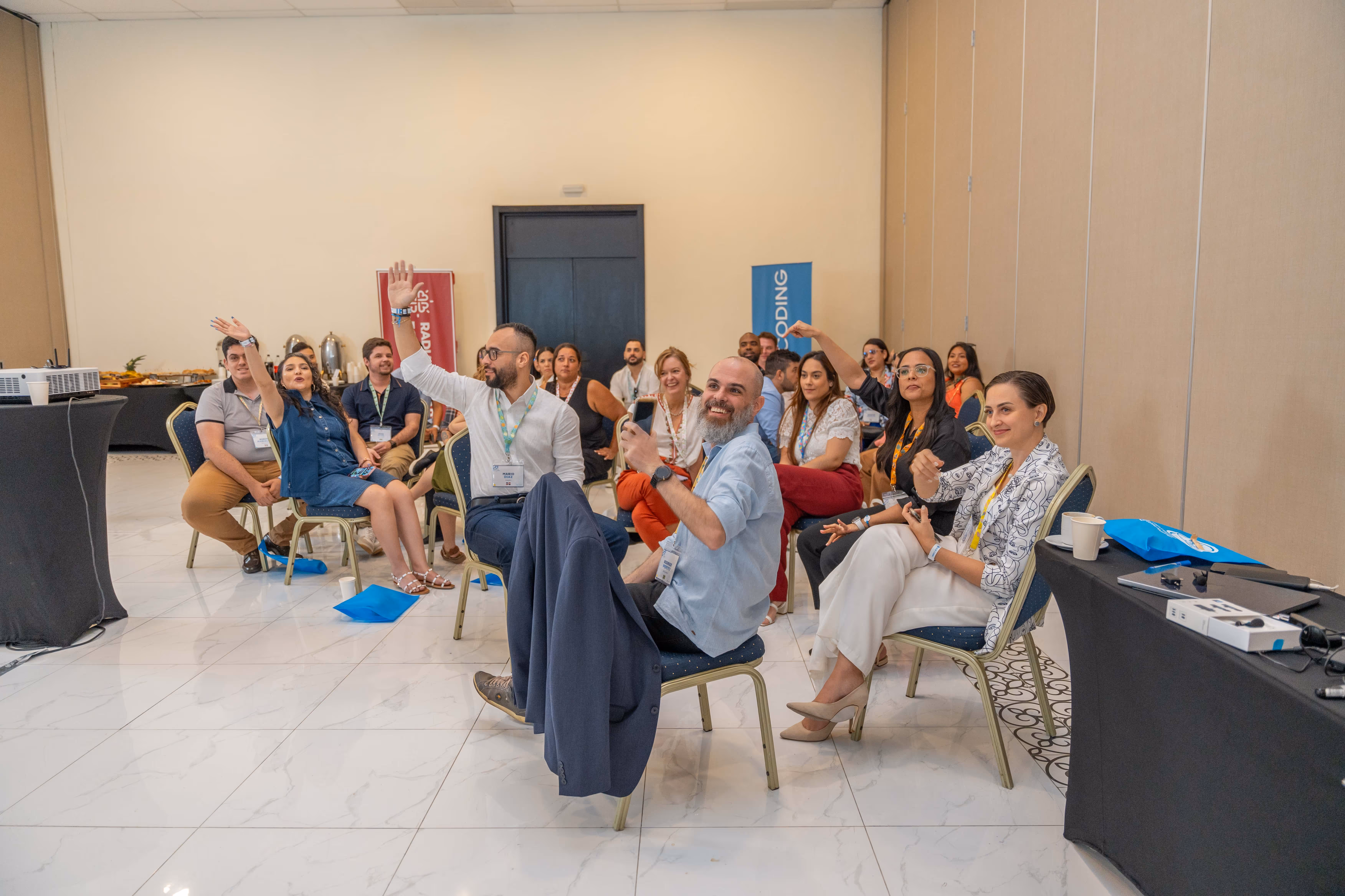 Photo showing Blue Coding team on activities