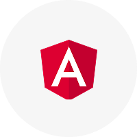 Angular framework red shield logo with white letter A.