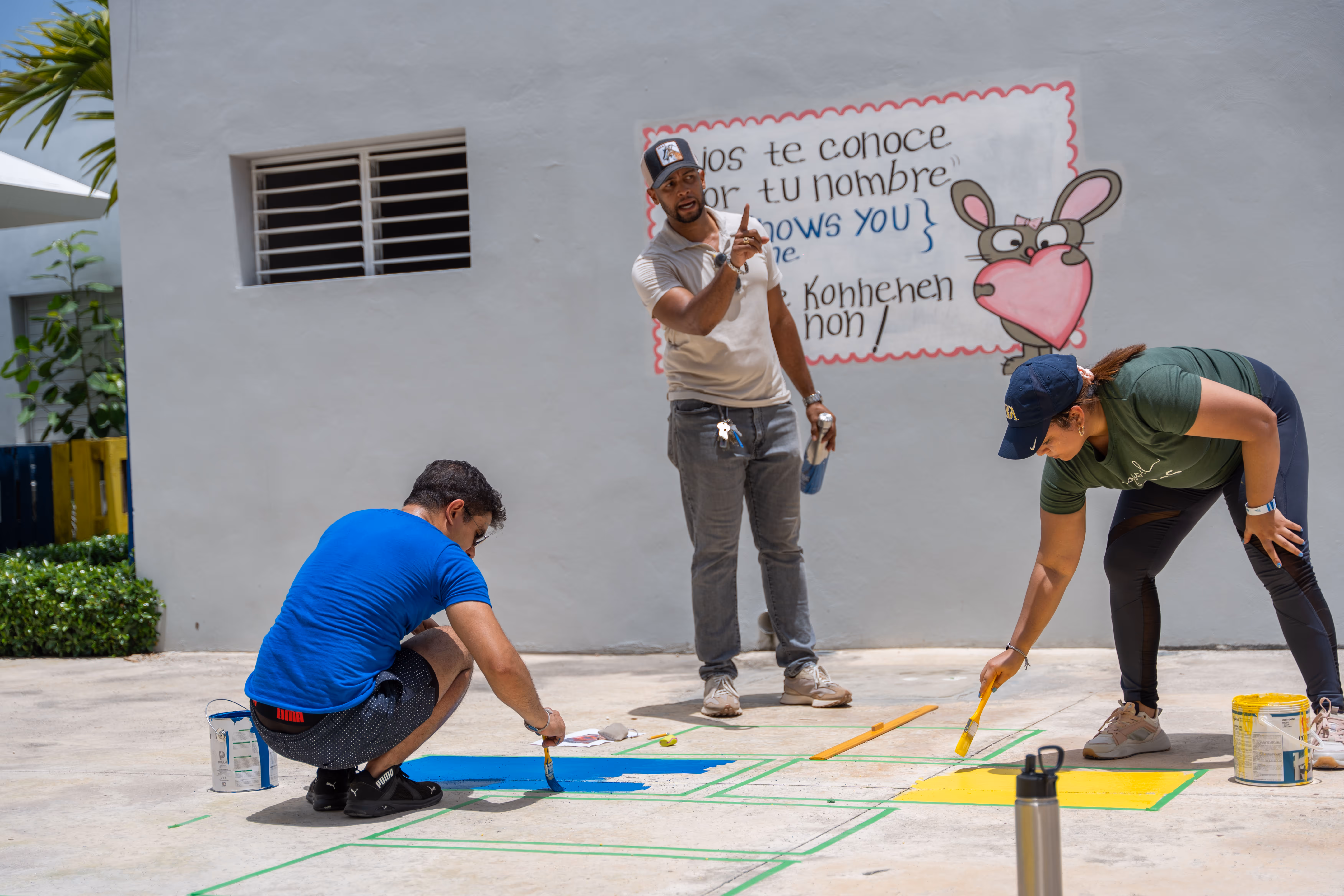 Photo showing Blue Coding team on activities
