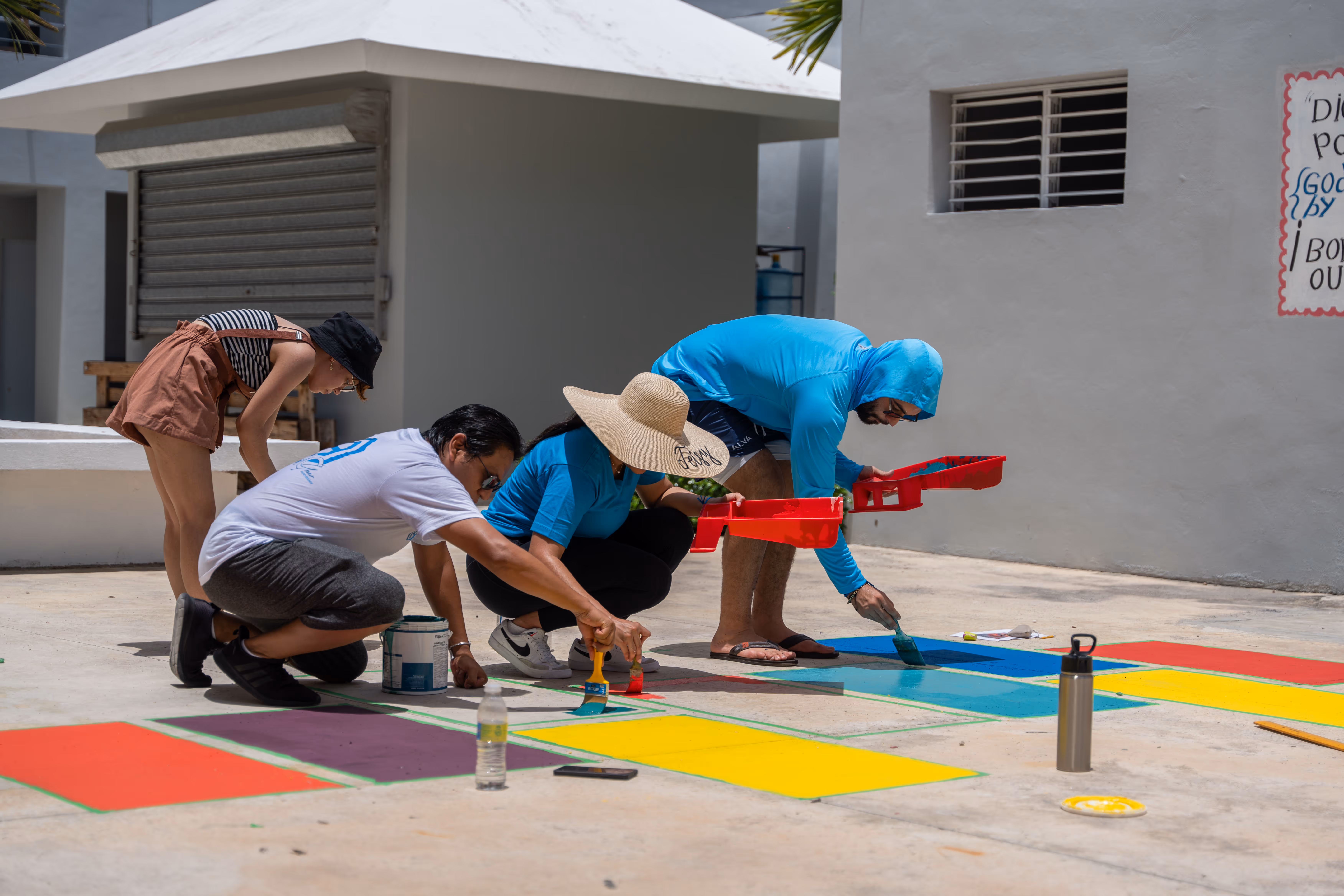 Photo showing Blue Coding team on activities