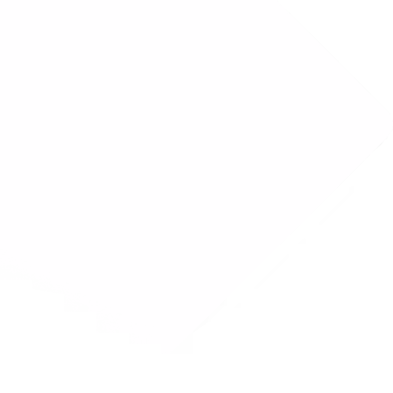 White, diamond-shaped geometric design with rounded corners and a dotted shadow effect on a transparent background.