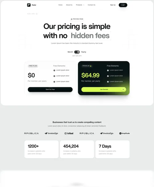 Pricing overview image.