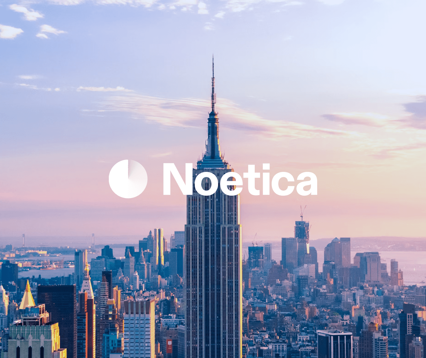 Noetica logo with city view