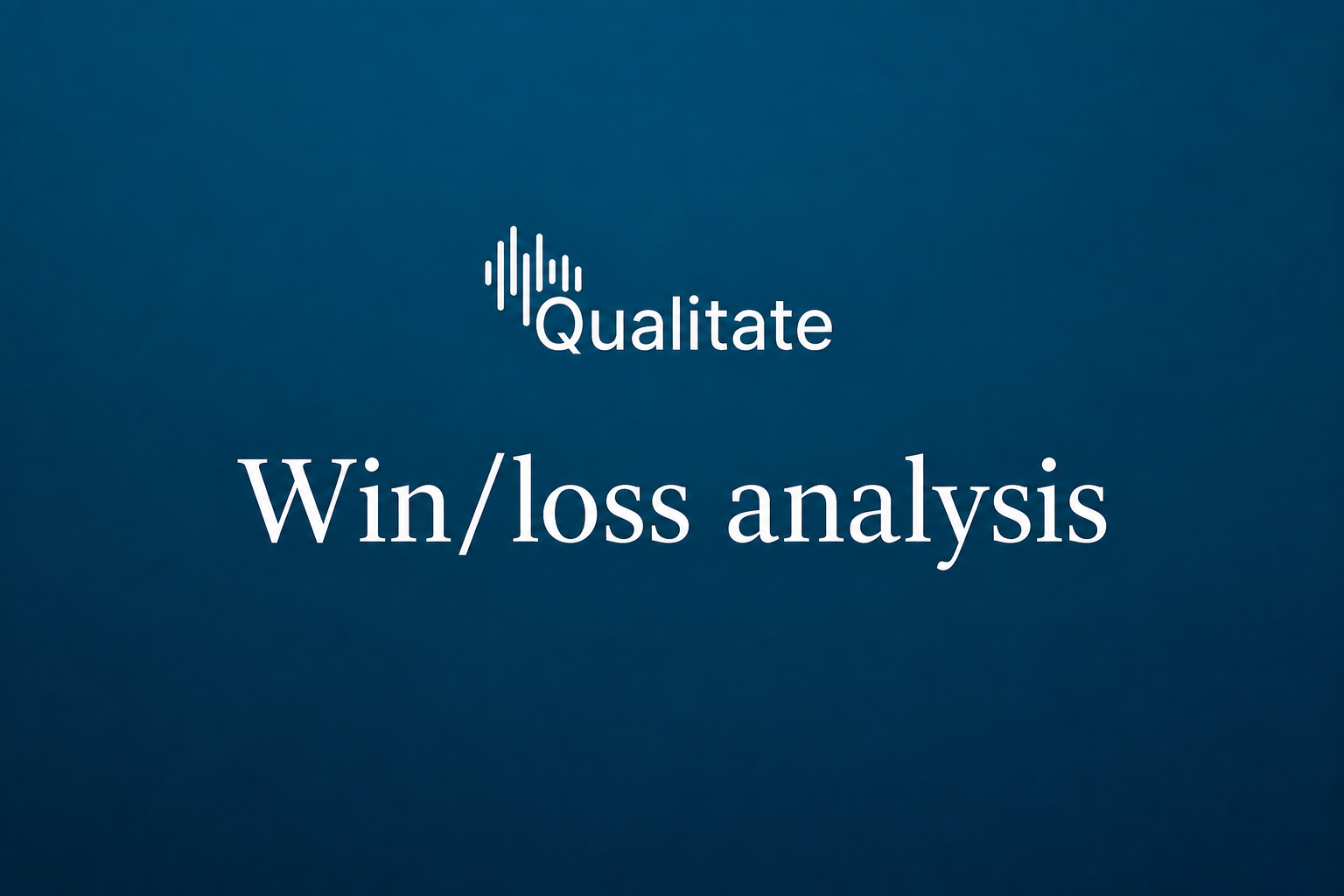 Win/loss analysis built on 500,000K+ minutes of buyer interviews