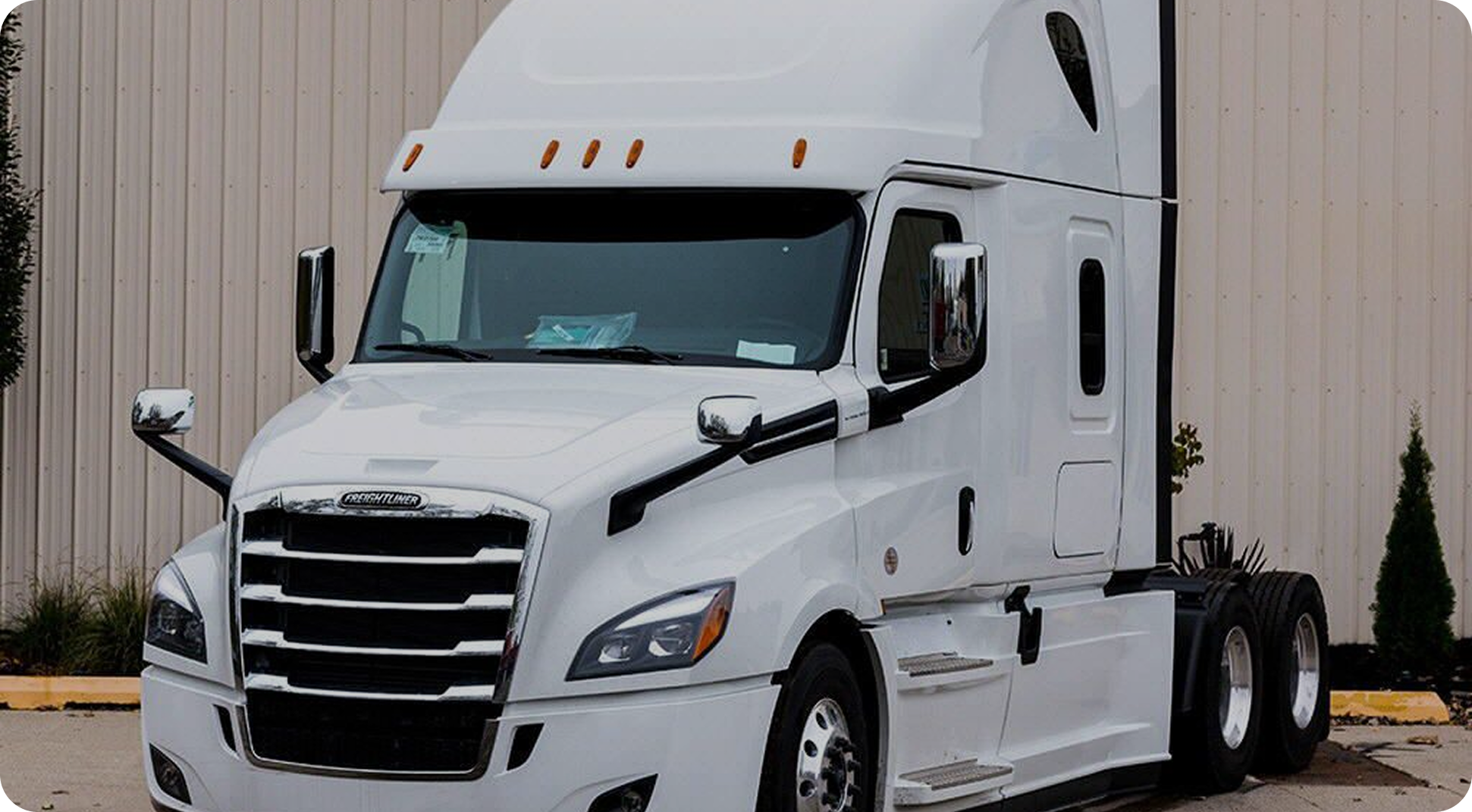 White Freightliner truck for power-only freight solutions