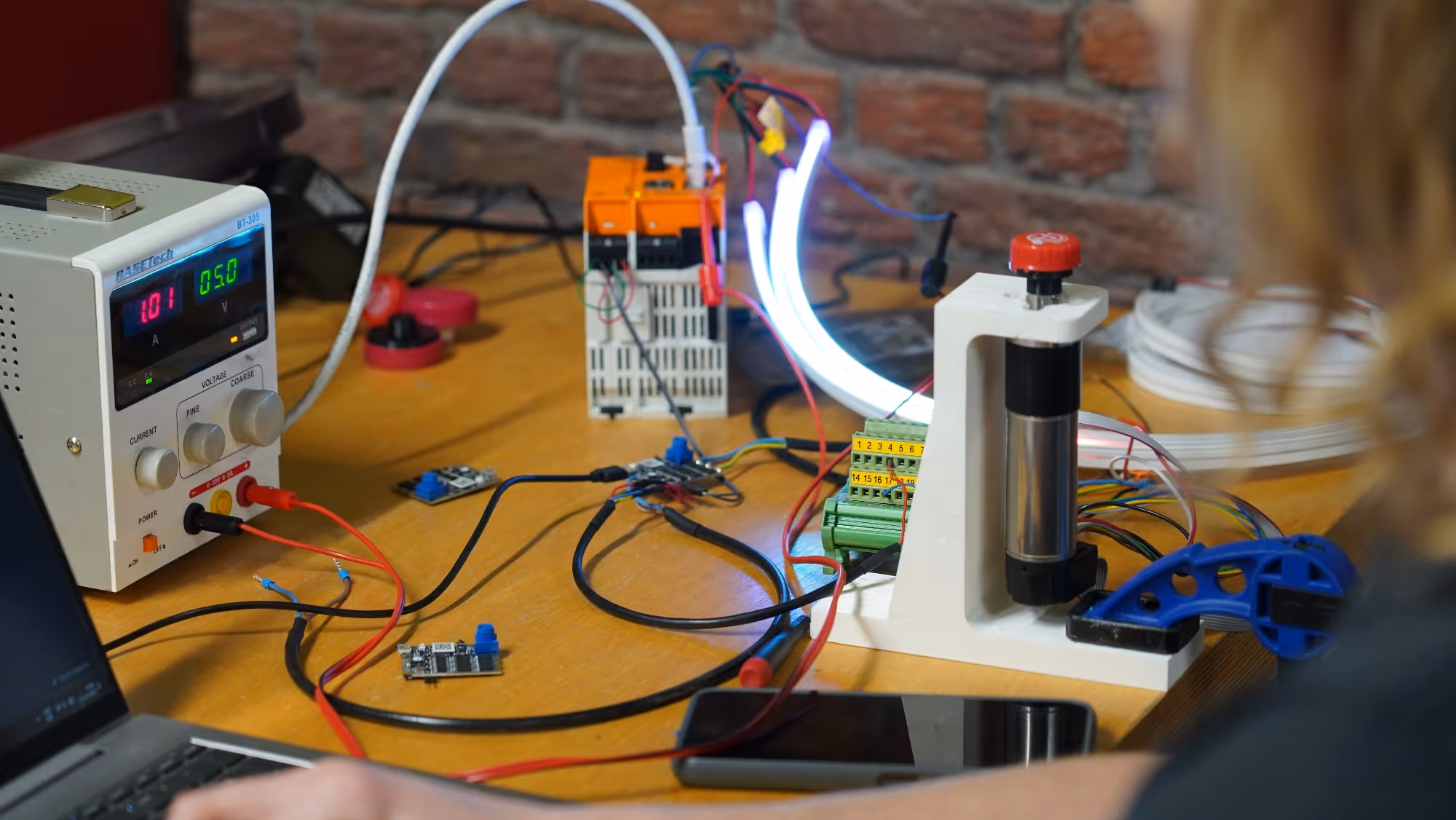 Functioneel prototype met electronica en LED verlichting