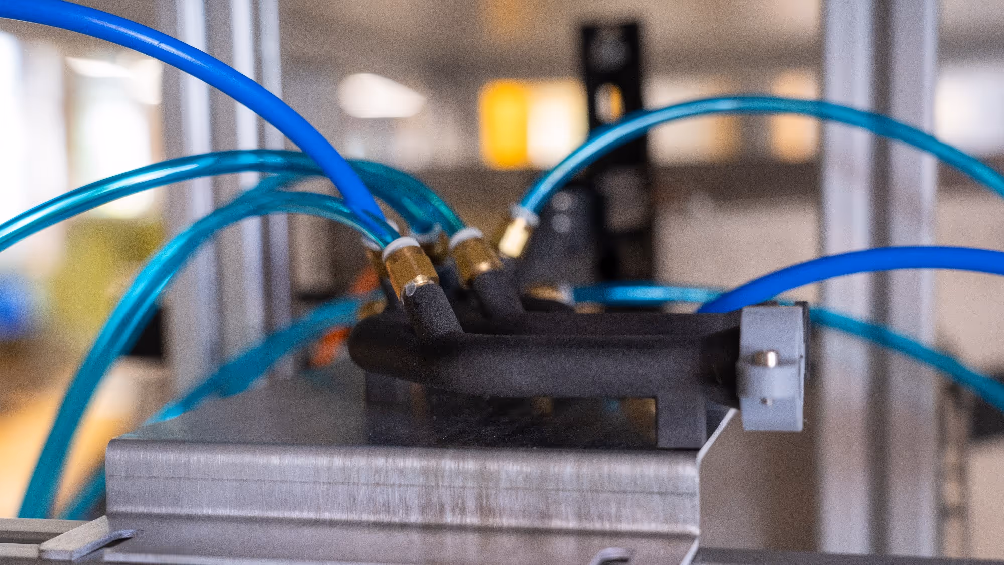 Prototype machine met SLS 3D geprinte onderdelen