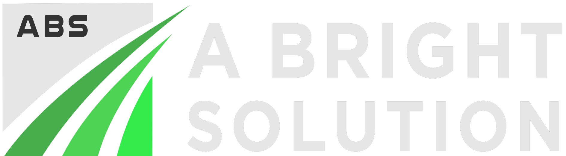 A Bright Solution logo in white and green