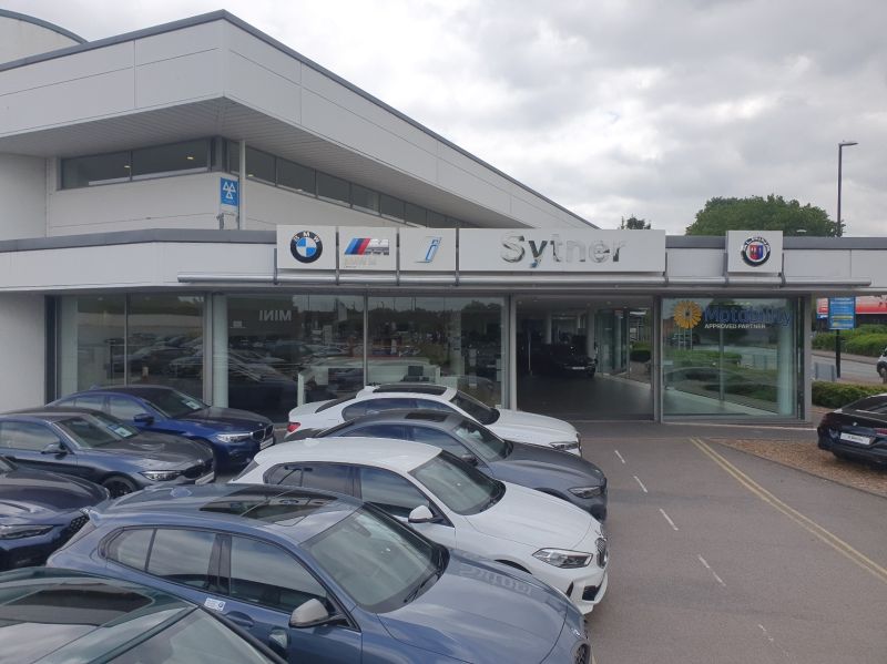 A Bright Solution installed the main banner with the company logo on a Car dealership in London