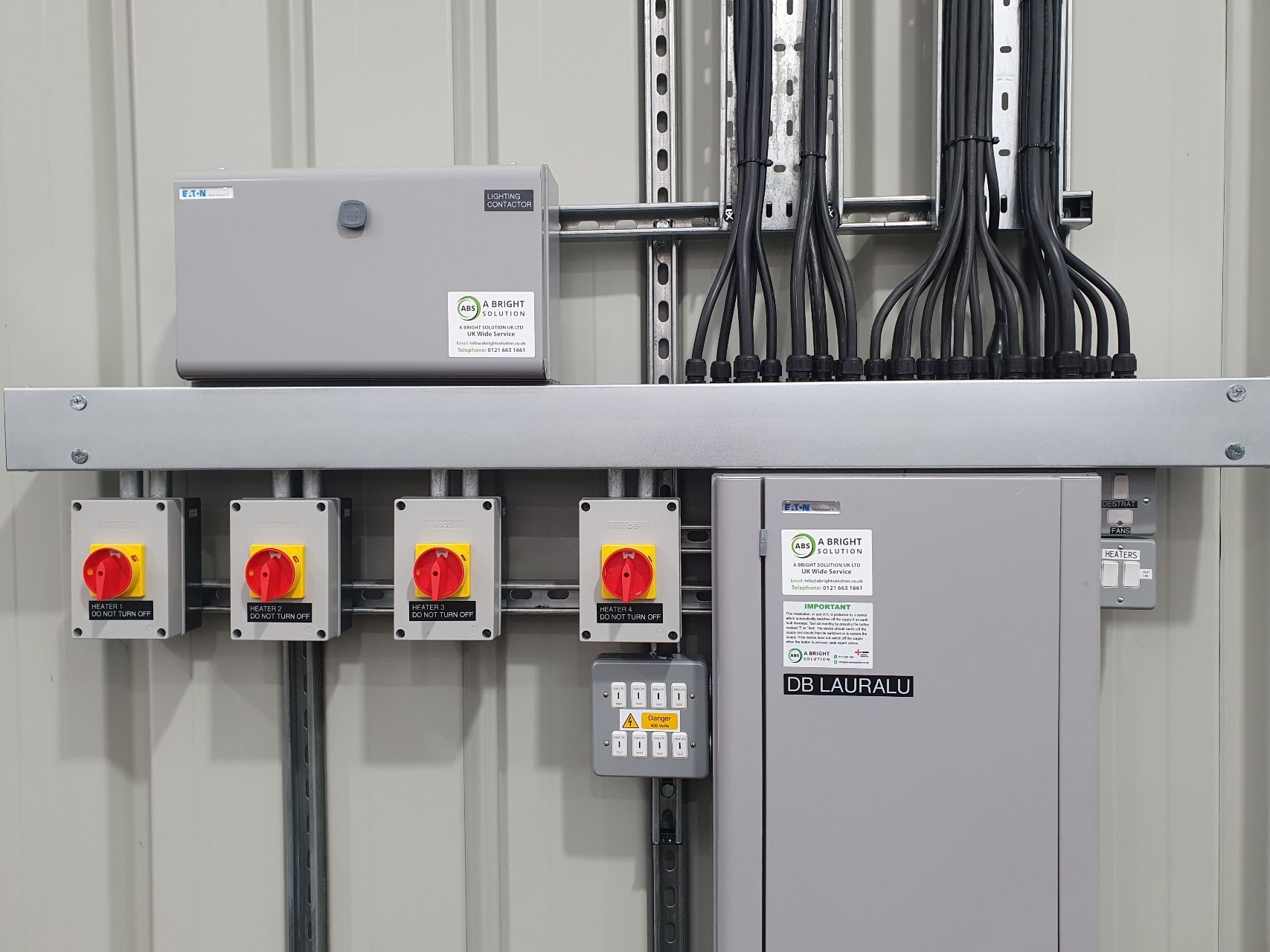 A Bright Solution installed a main electrical switch for a industrial client in London