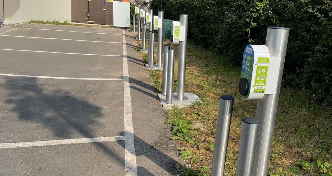 A Bright Solution Installed electric car charges in a London car park