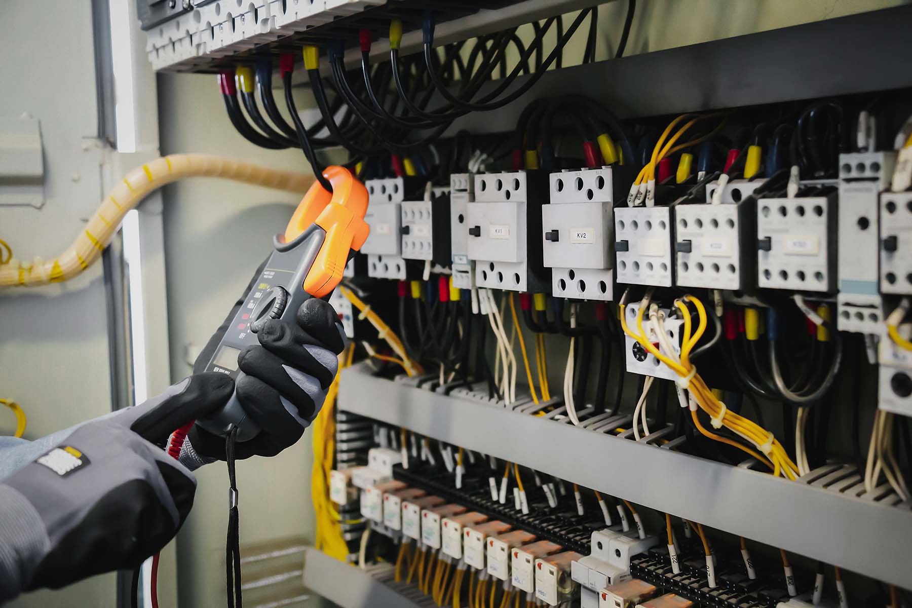 A Bright Solution Electrical team services a electrical panel for a commercial property in London
