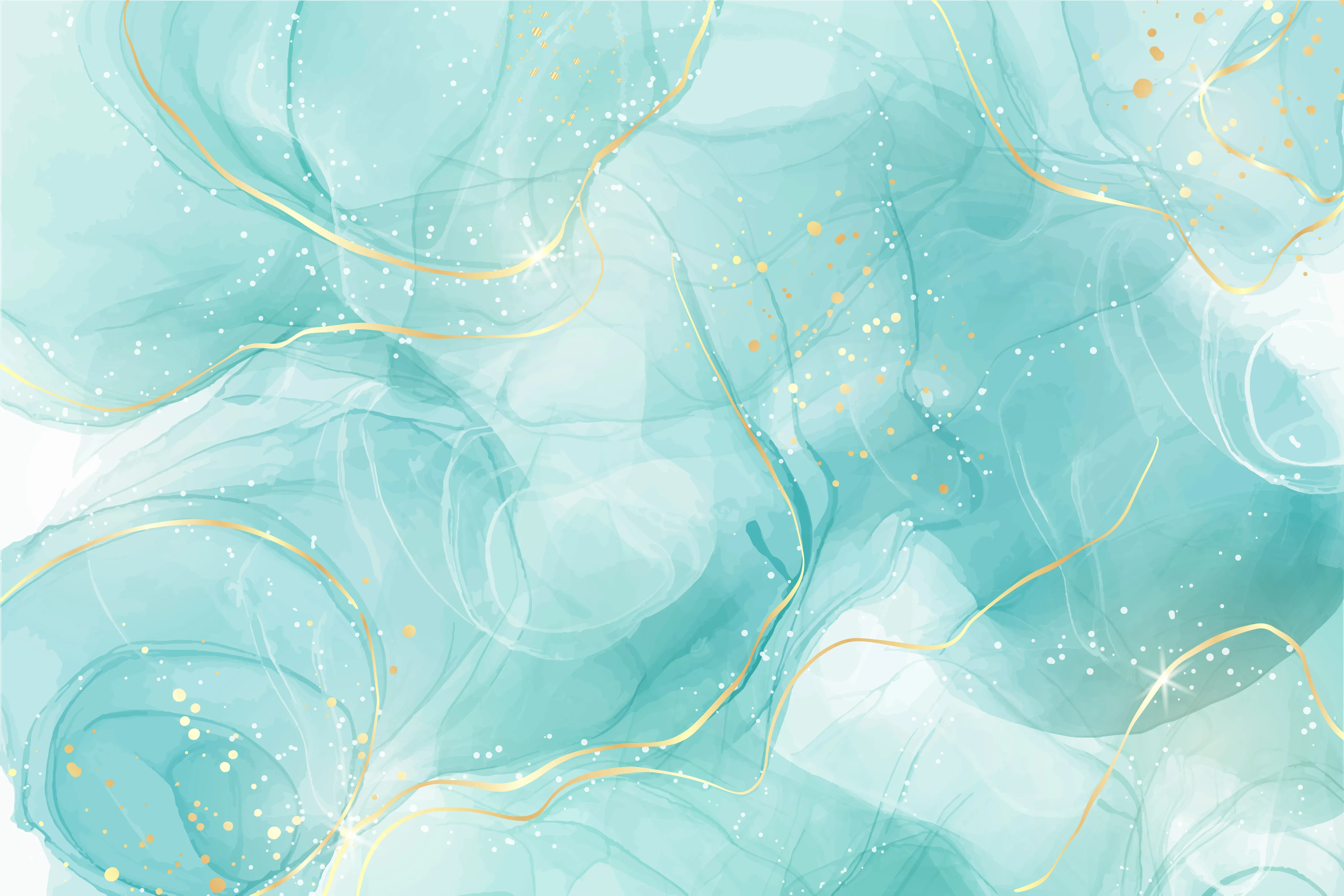 A light blue and gold background