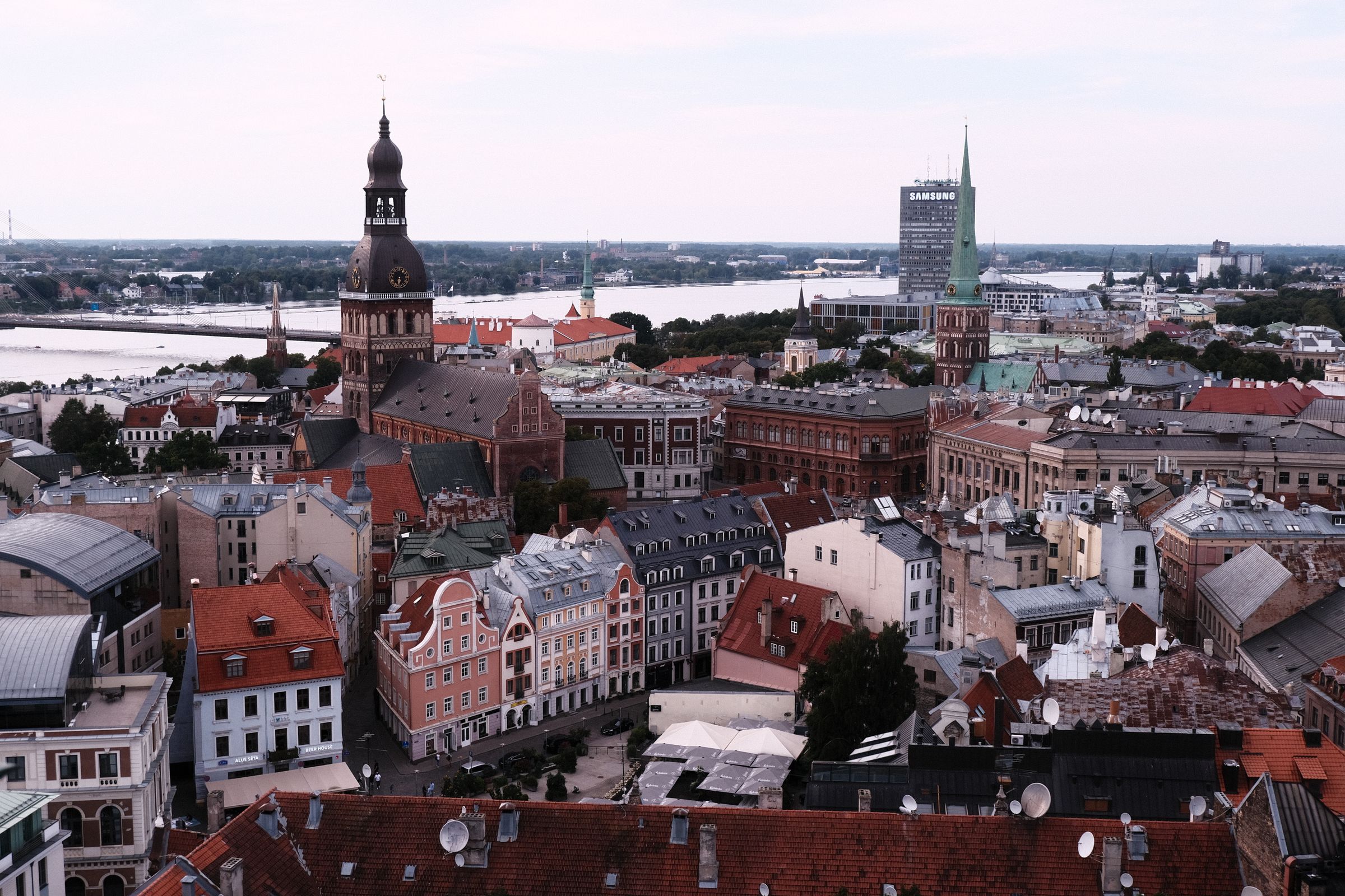 Altstadt von Riga aus der Luft, Lettland