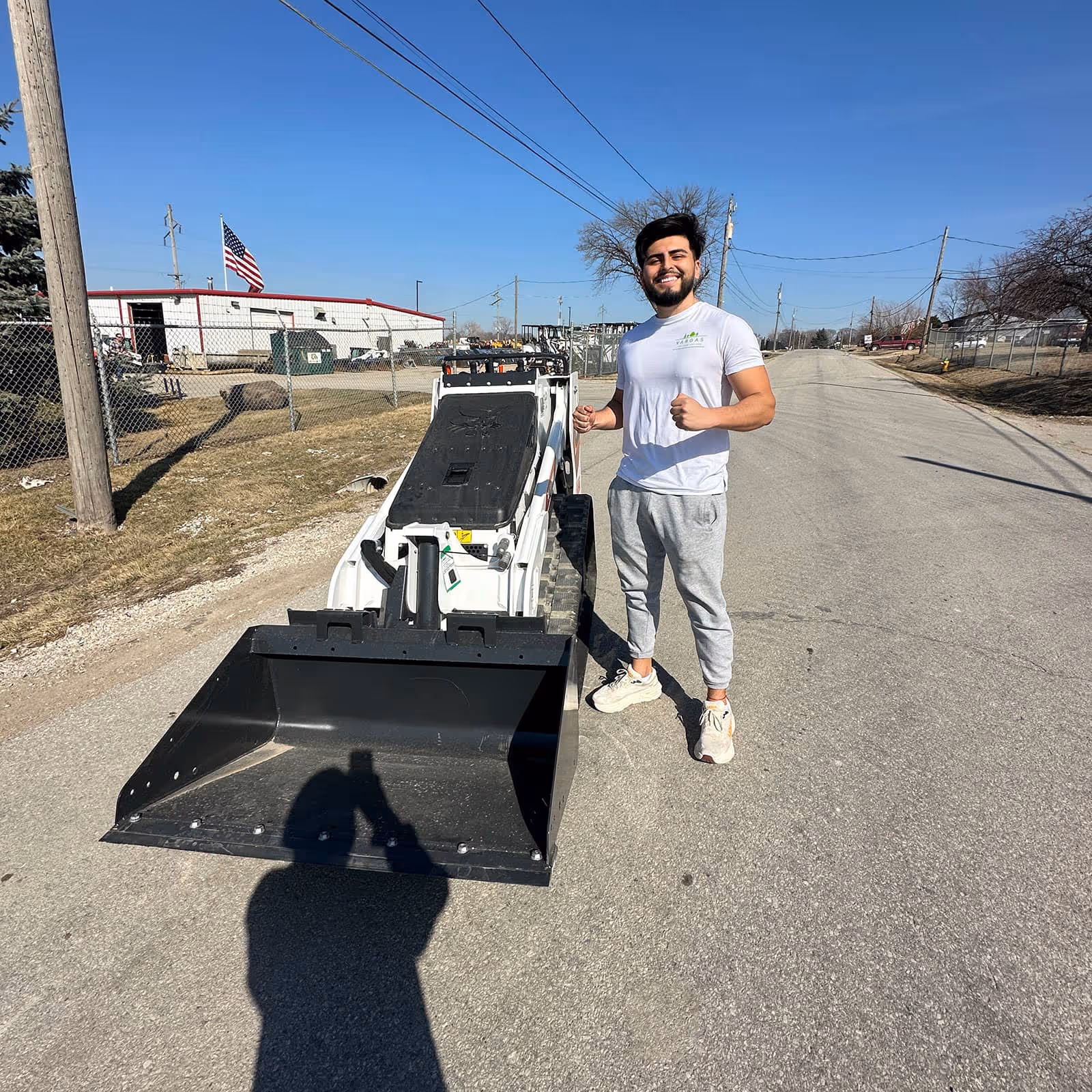 Seasonal cleanup crew removing leaves in Waukee Iowa