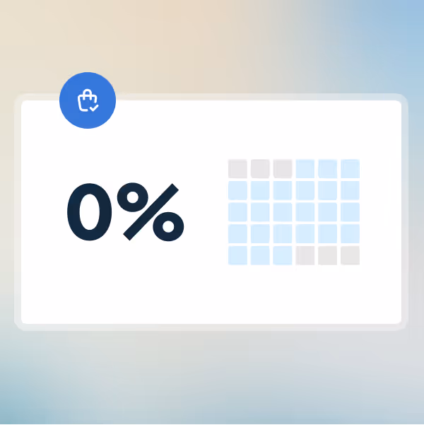 0% APR mockup