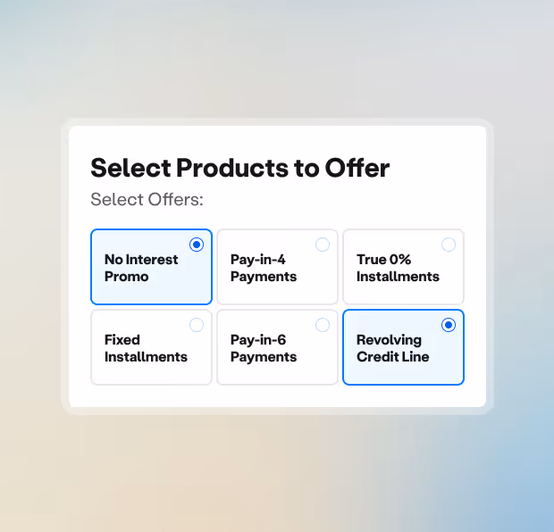 Select Products to Offer