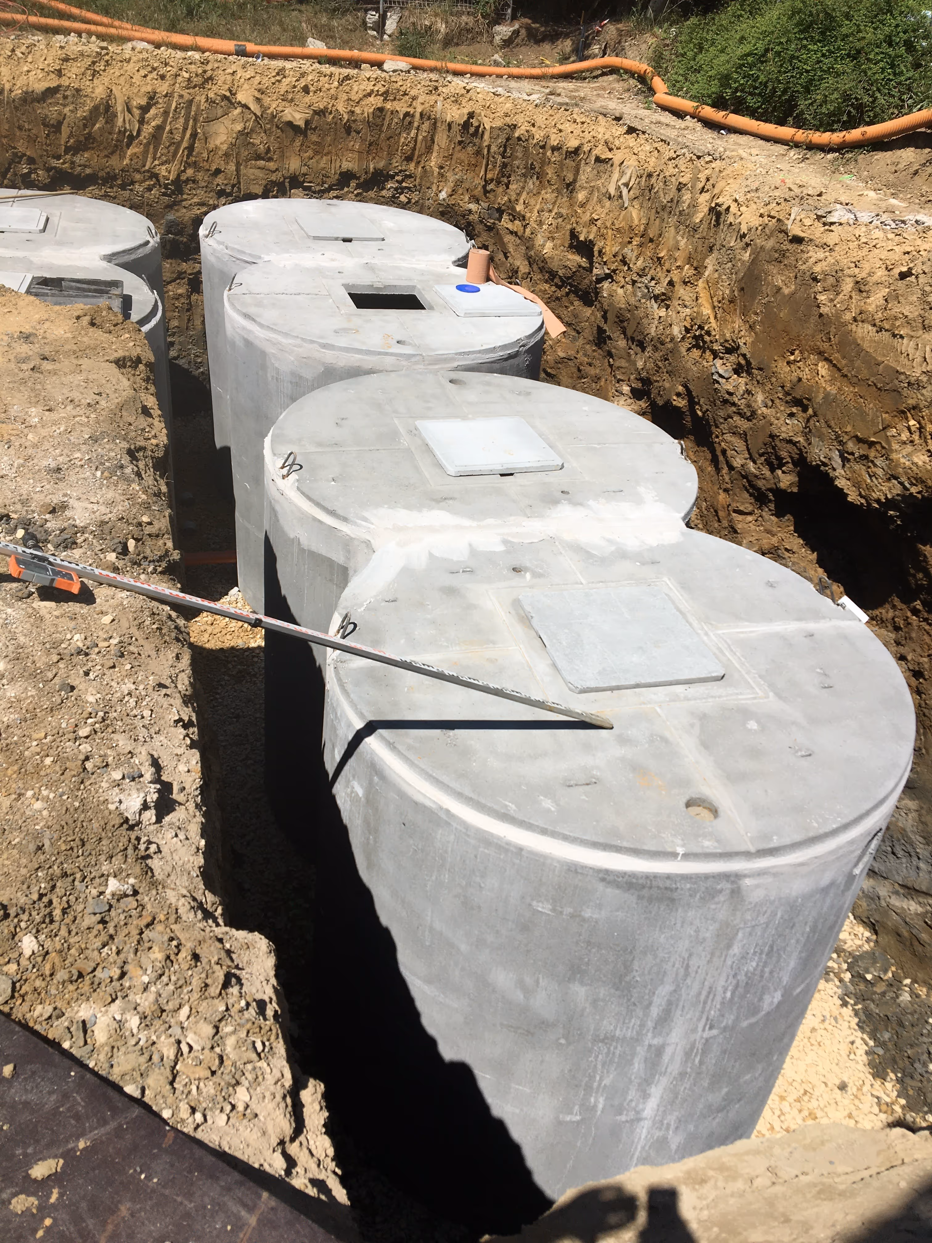 installation de cuve en béton fait par Brovert