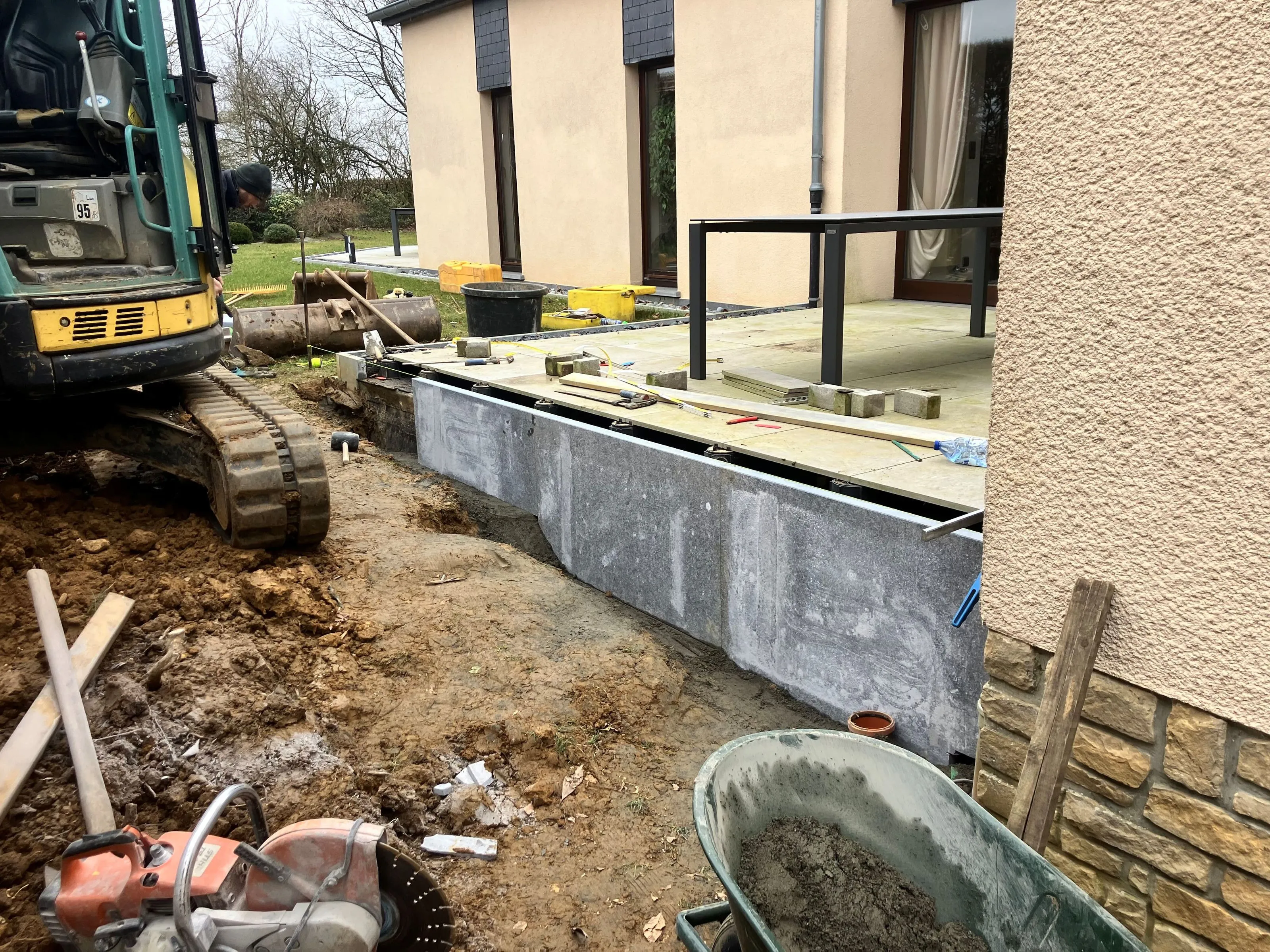 Installation de pierre bleu fait par Brovert