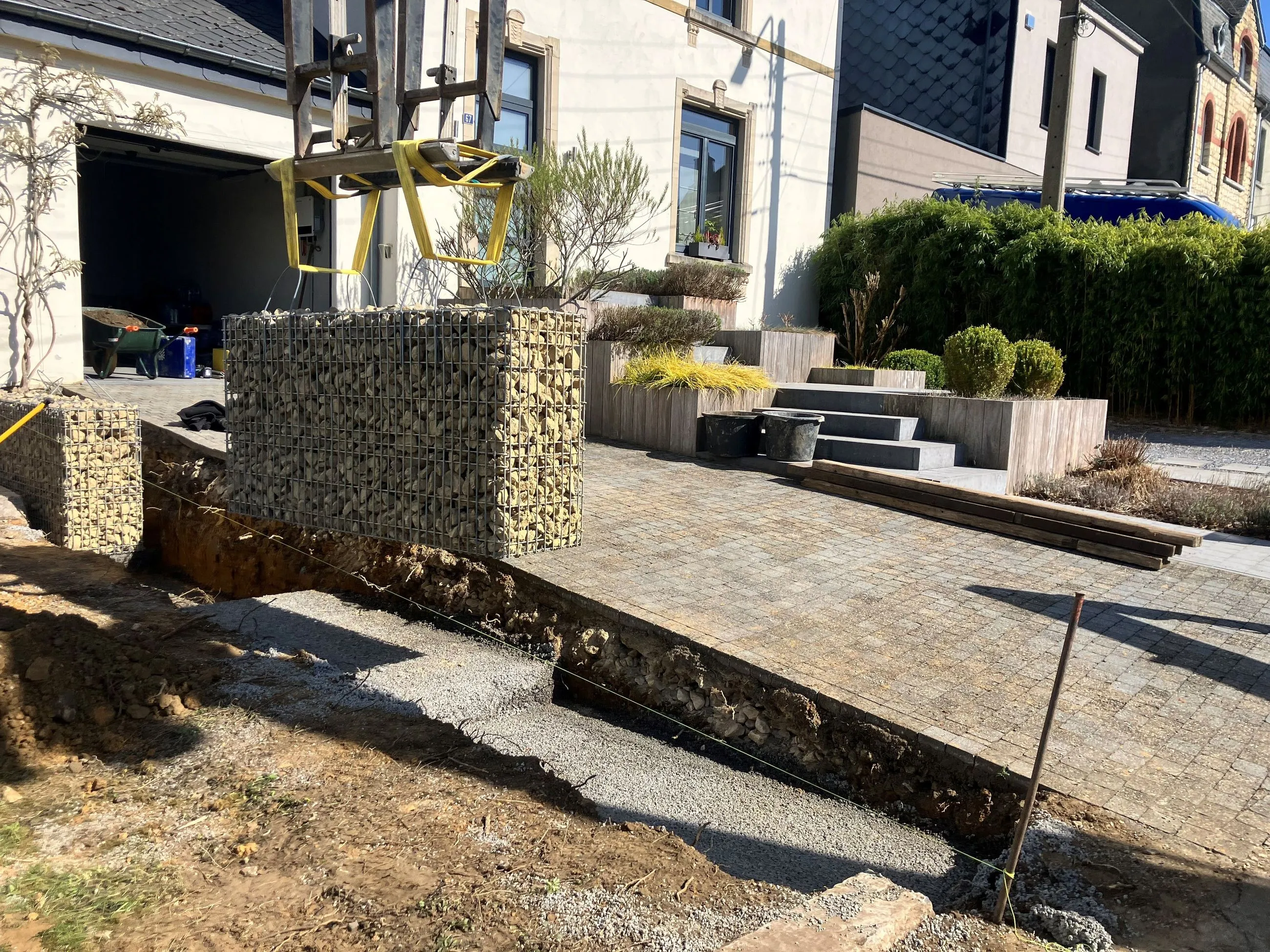 installation d'un Mur de gabion fait par Brovert