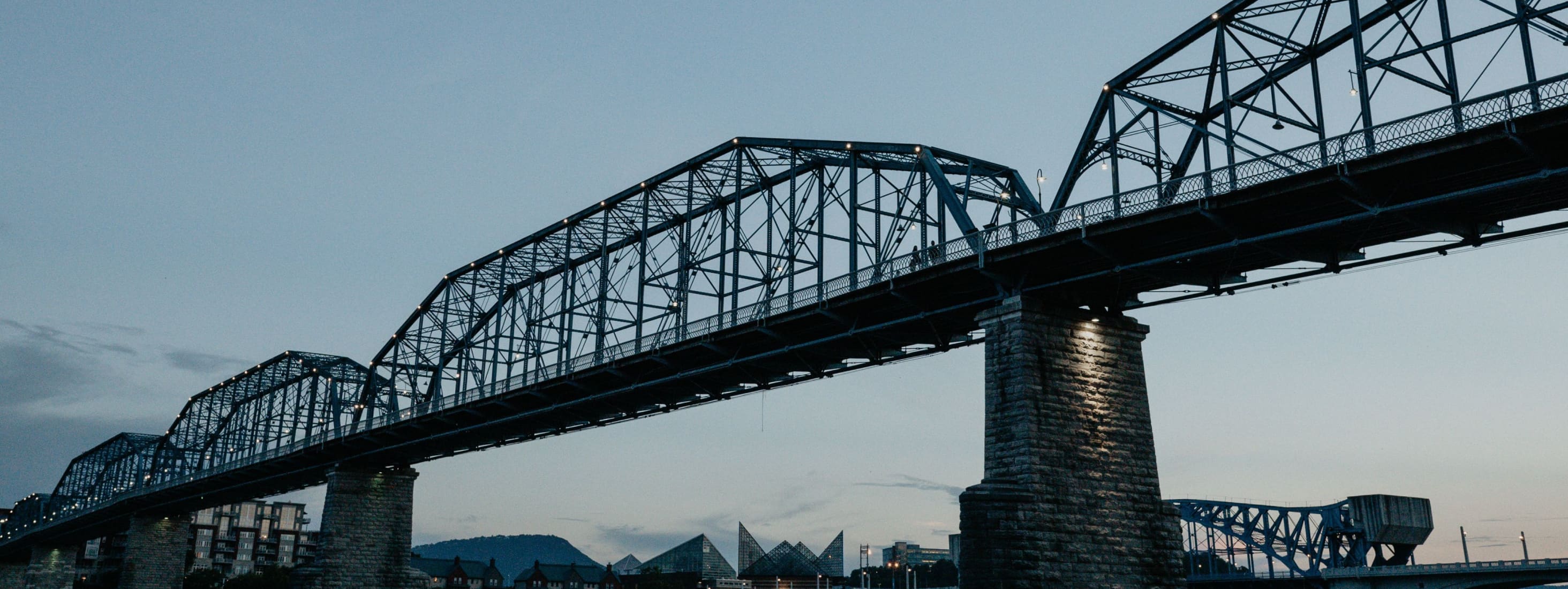 An image of a bridge at downtown Chattanooga, TN