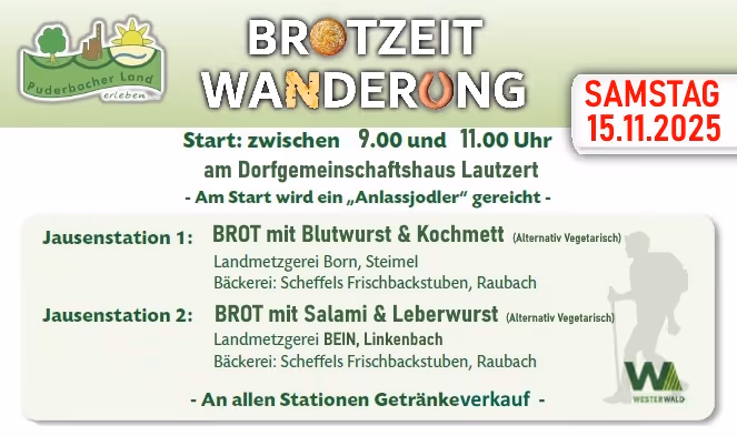 Brotzeitwanderung im Puderbacher Land