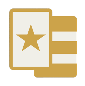 Icono Bandera de Puerto Rico en color dorado