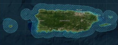 Mapa Imagen Zona Costanera de Puerto Rico 