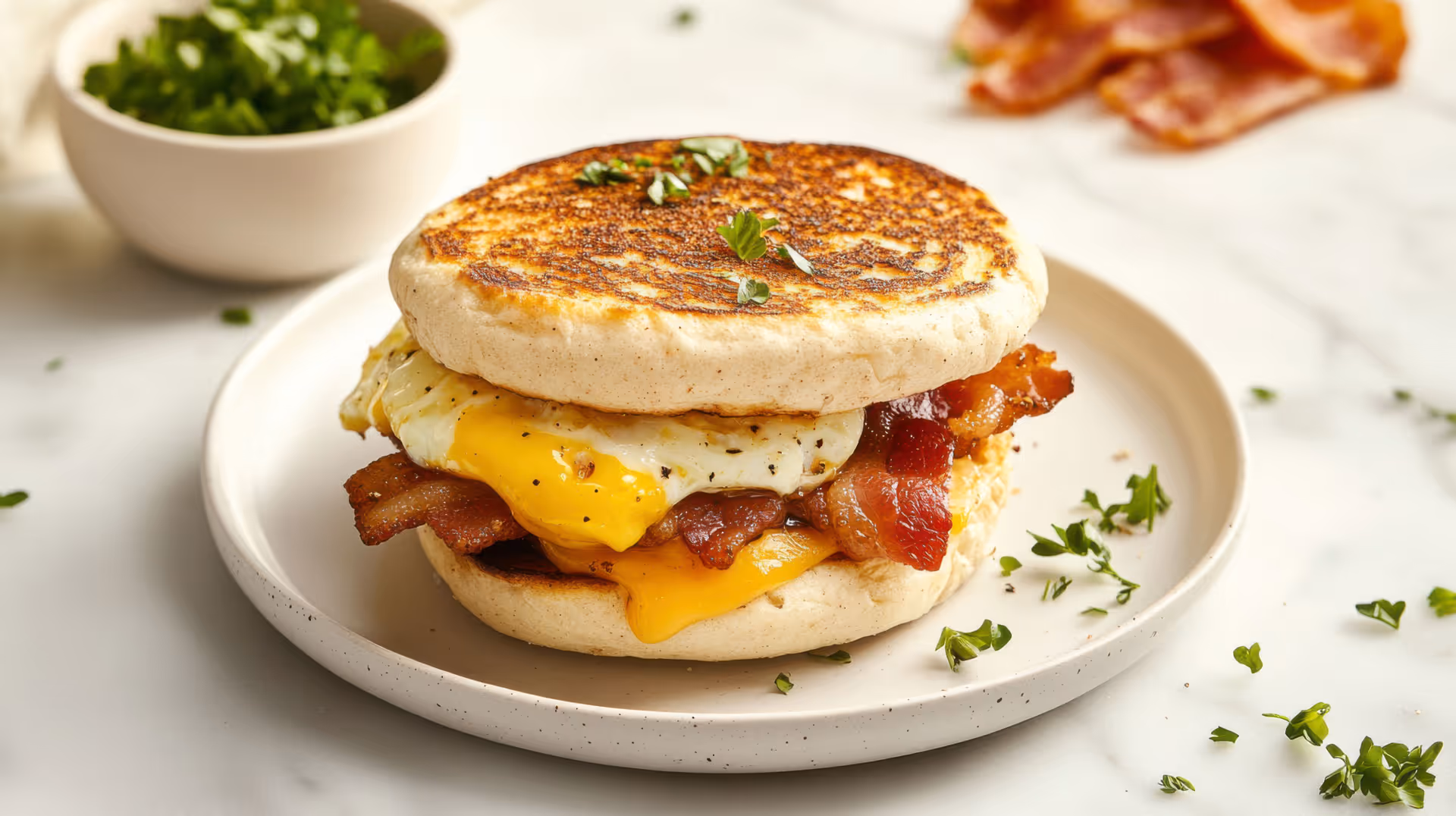 english muffin sandwich
