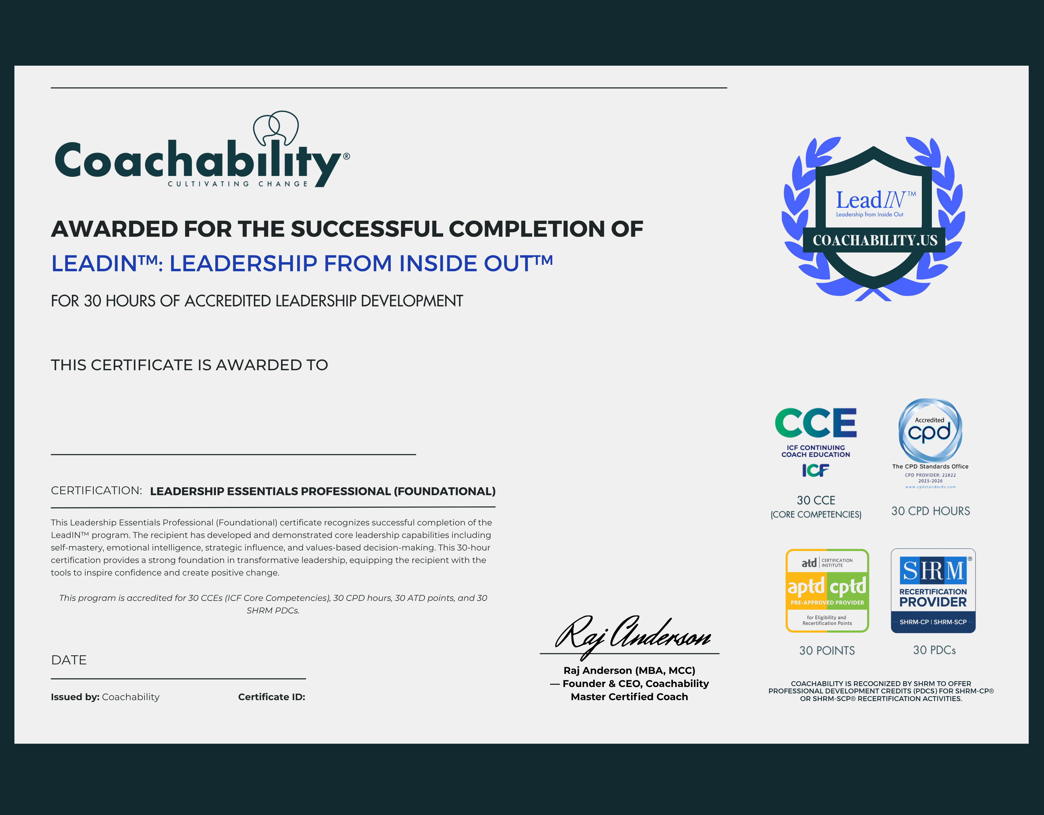 A leader working through the LeadIN learning portal
