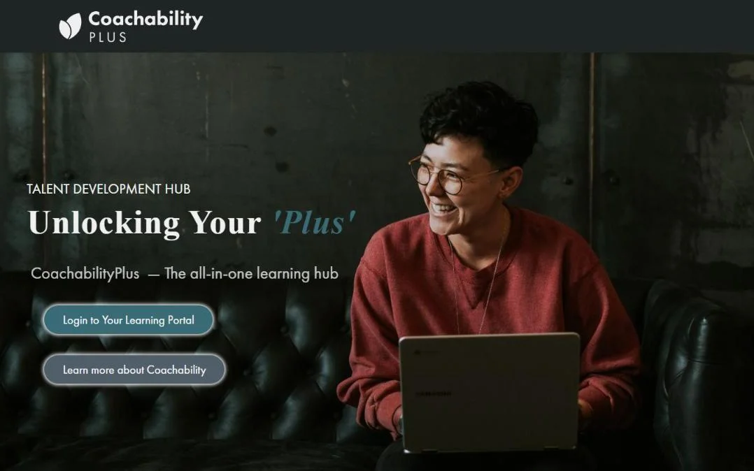 CoachabilityPlus learning hub home page: Unlocking Your Plus, the all-in-one learning hub