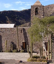 Arquitectura histórica y cactáceas en el paisaje de Todos Santos