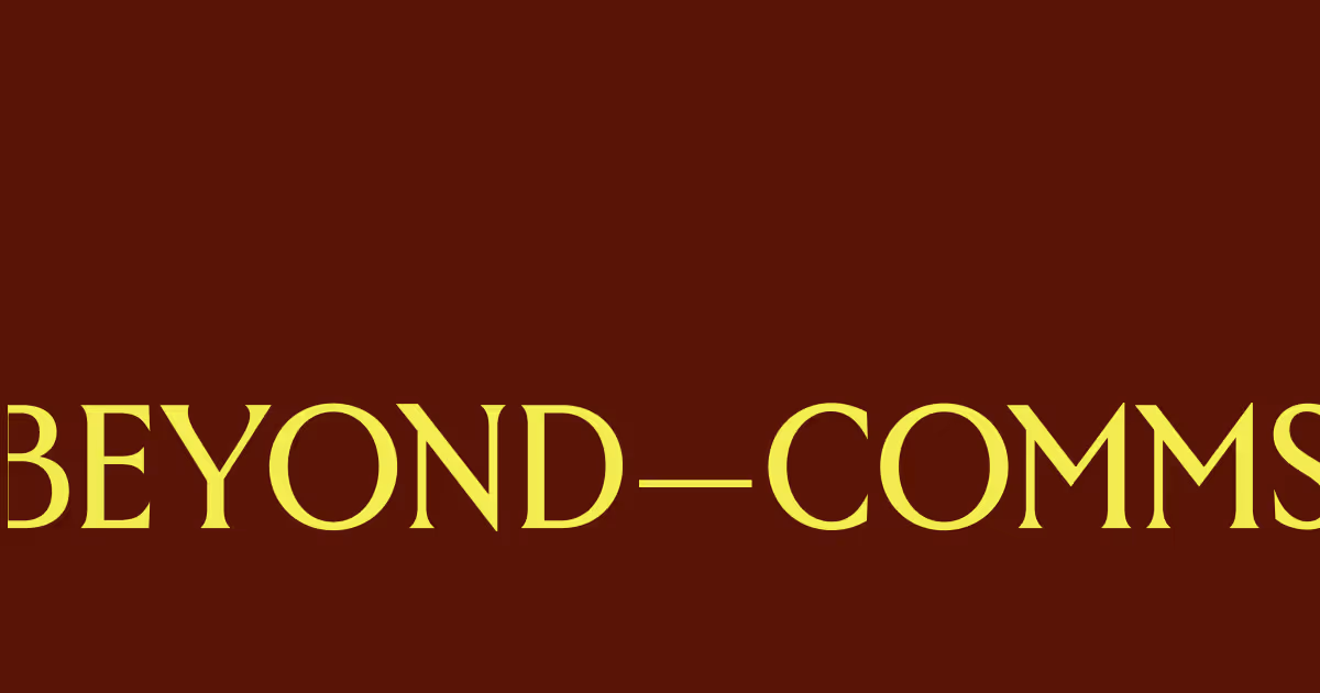 Screenshot of Beyond-Comms website.