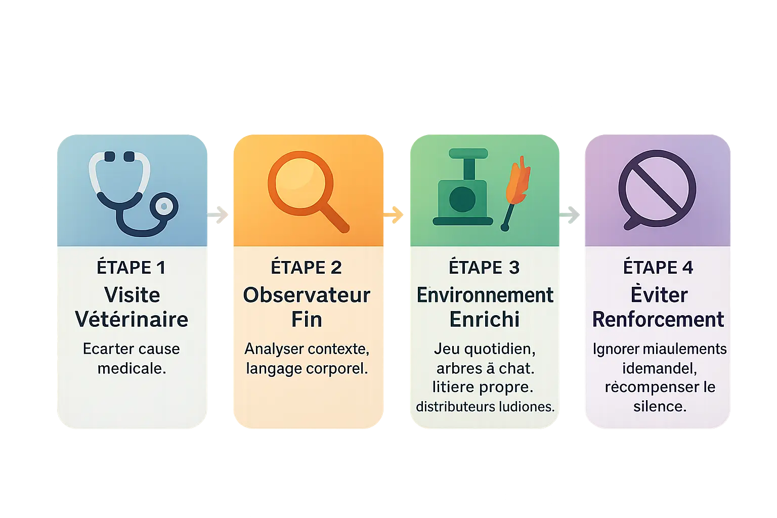 Infographie sur les miaulements de chat
