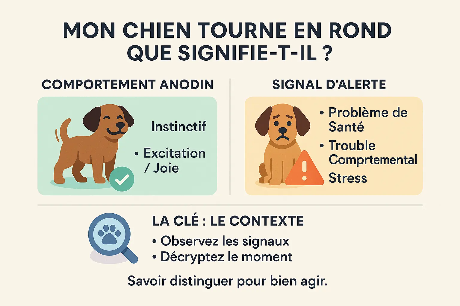 Chien tournant en rond