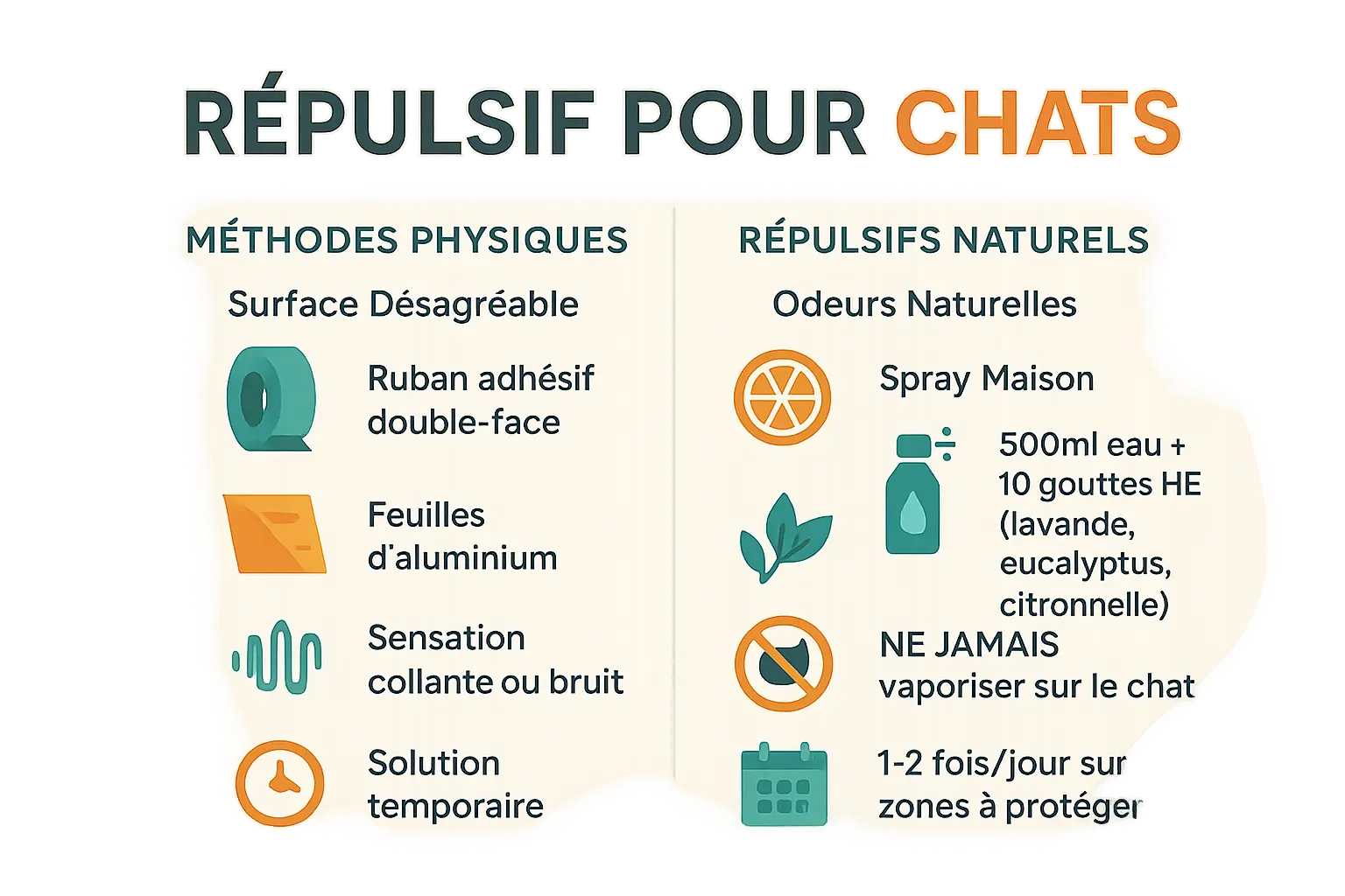 Illustration des méthodes pour protéger le canapé des griffes du chat