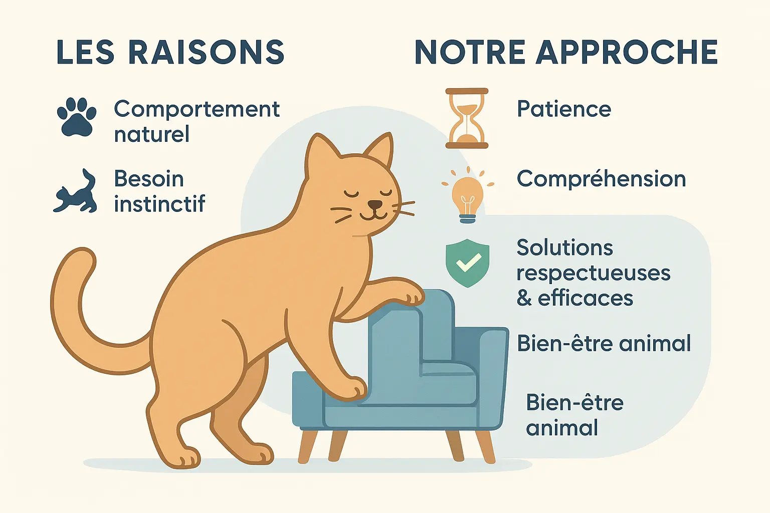 Infographie comportement de griffade du chat