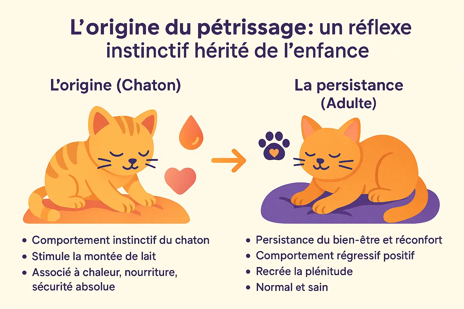 Chat en train de pétrir un coussin