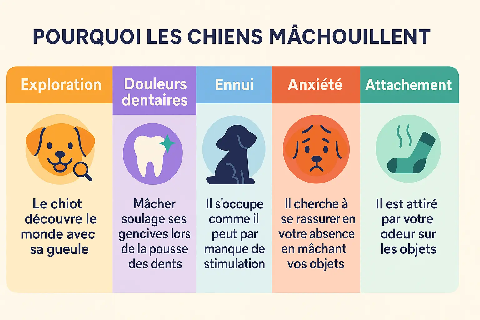 Chiot en train de mâchouiller un jouet