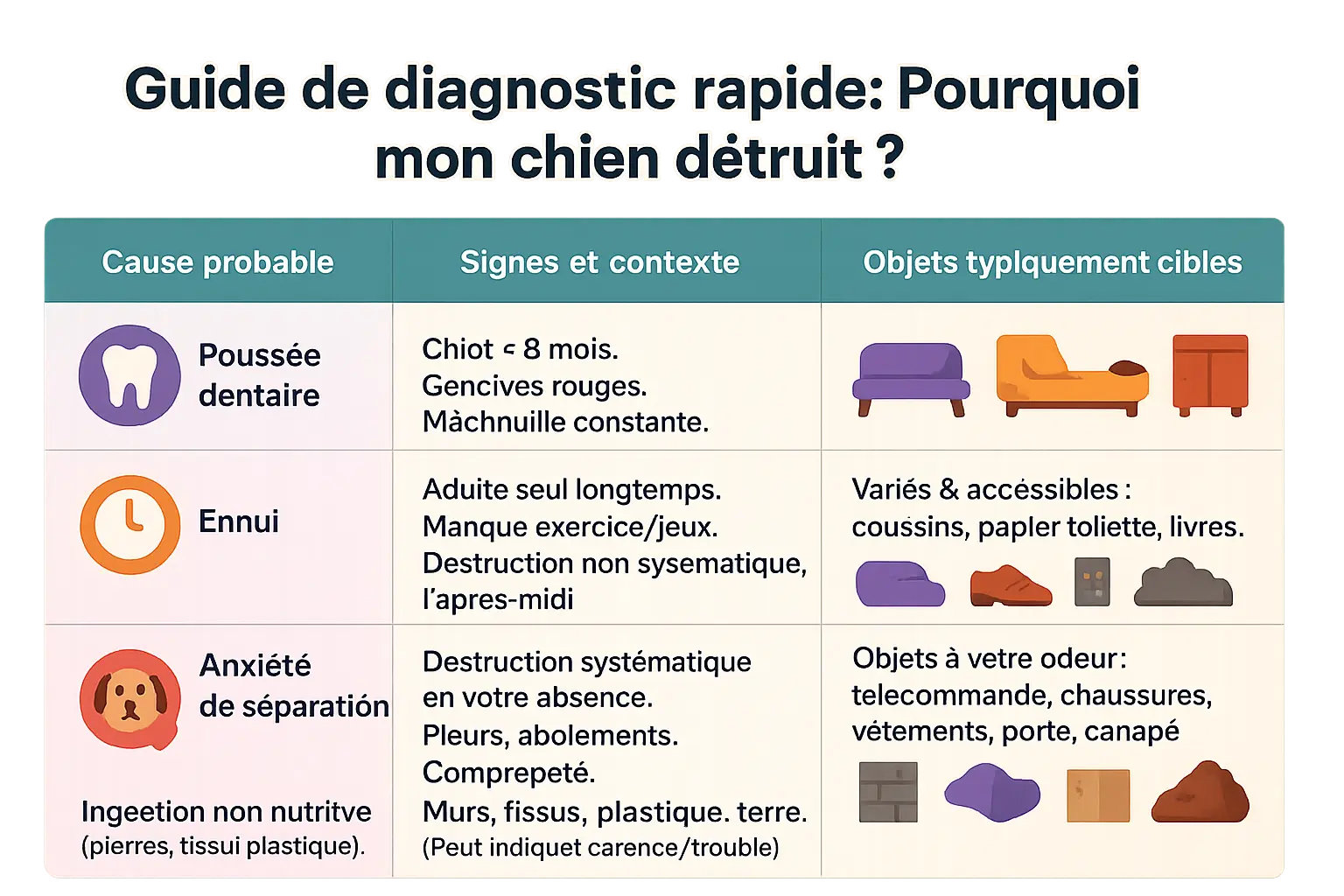 Guide pour comprendre le comportement destructeur du chien