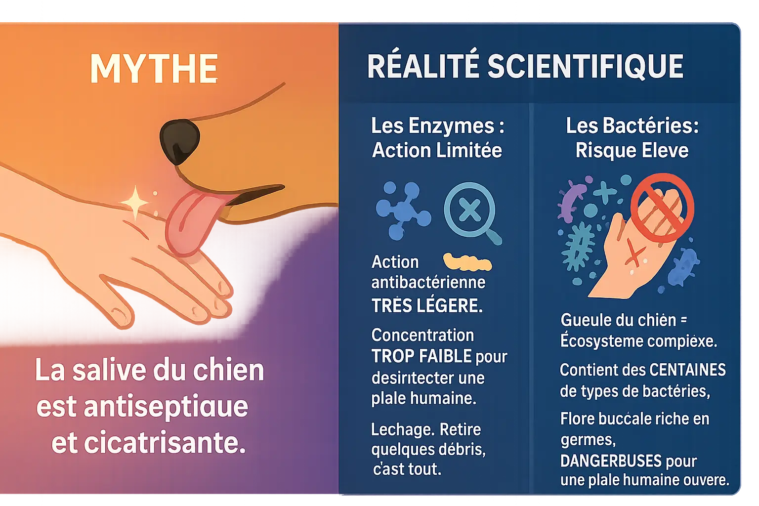 <strong>Risques liés à la salive canine</strong>