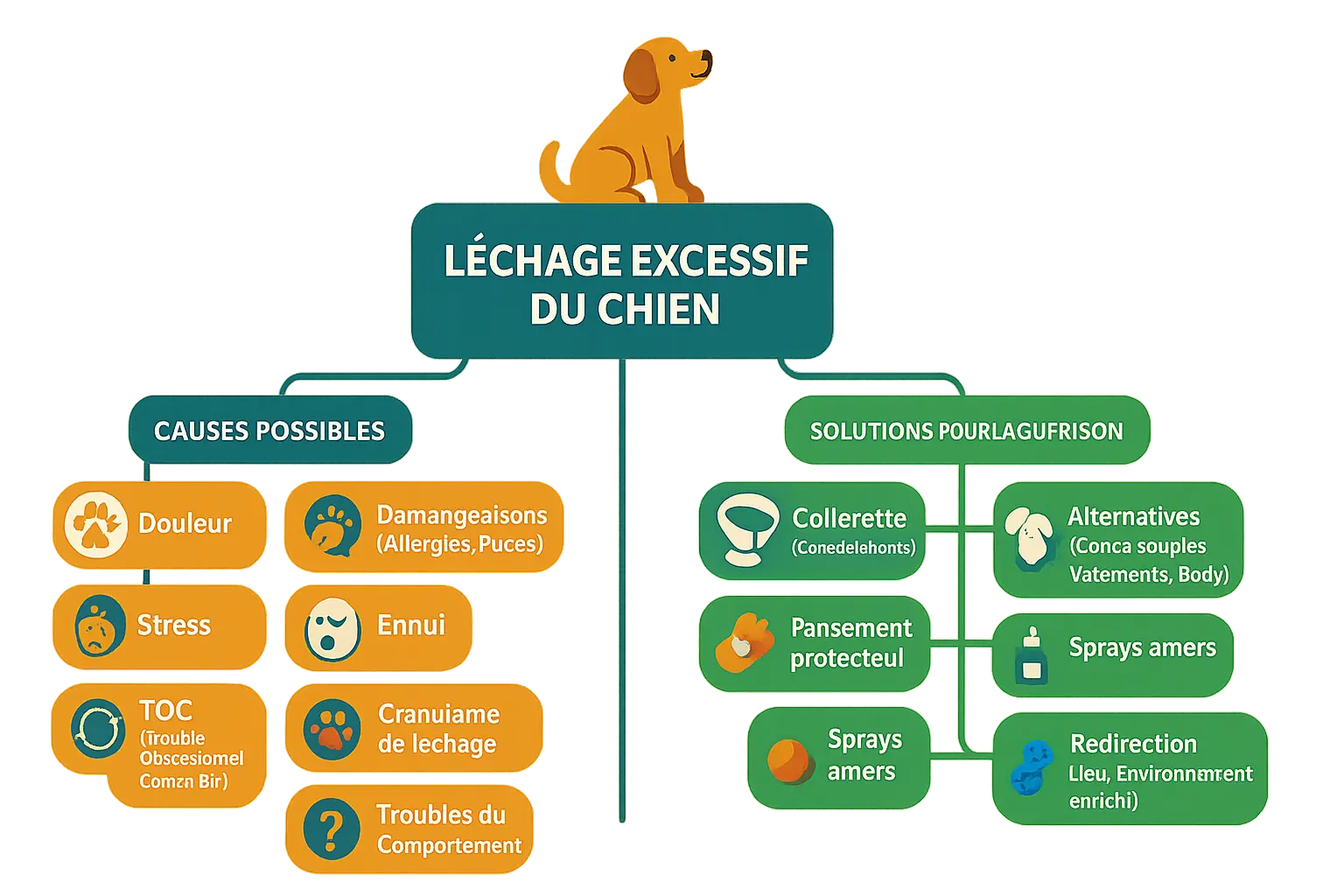 Chien portant une collerette médicale