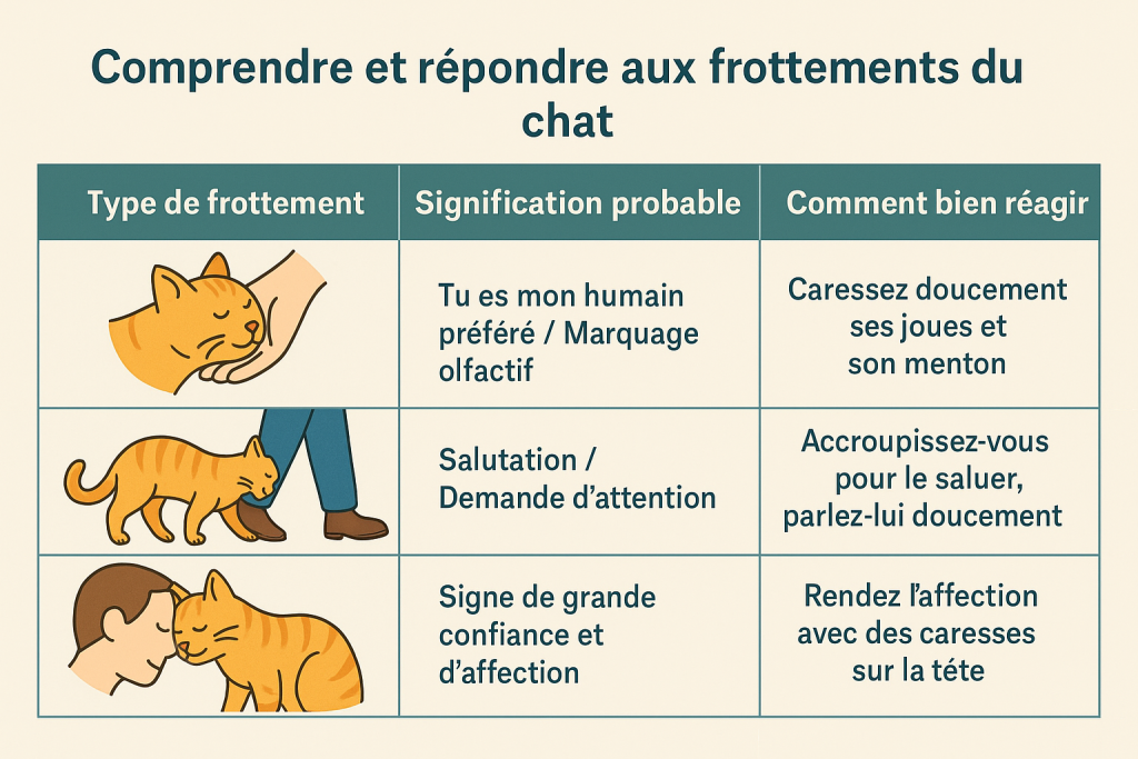 comprendre chat qui se frotte