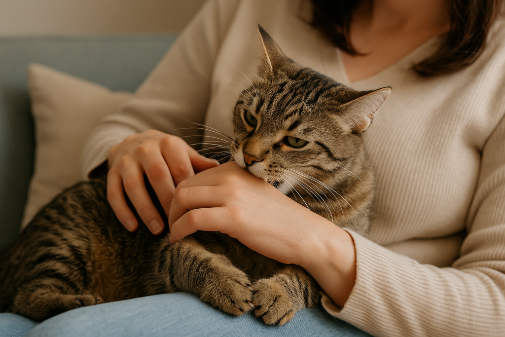 pourquoi mon chat me mord quand je le caresse ?