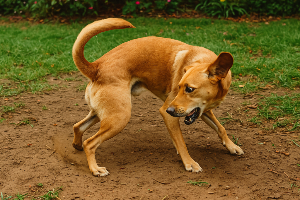 chien qui tourne en rond