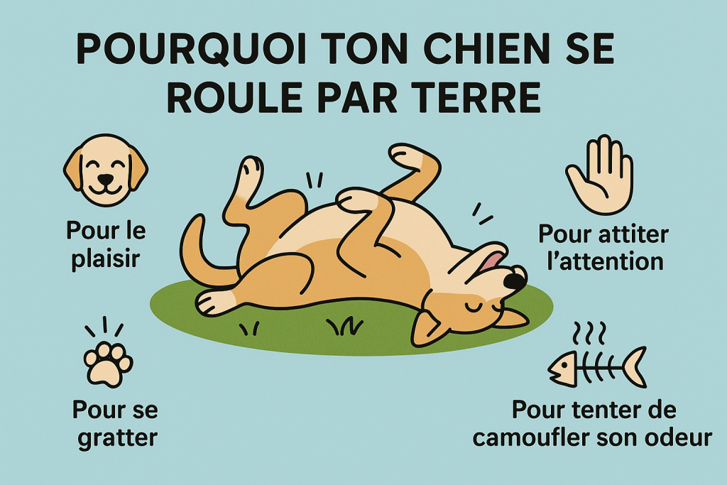 chien qui se roule par terre
